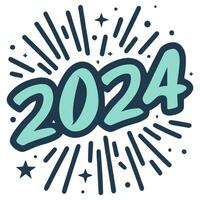 vector gráficos para nuevo año 2024 foto