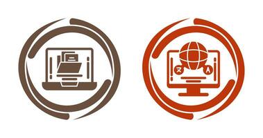 Collection and Language Icon vector