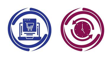 Add to Cart and Run time Icon vector