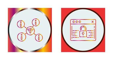 Wifi y contraseña icono vector