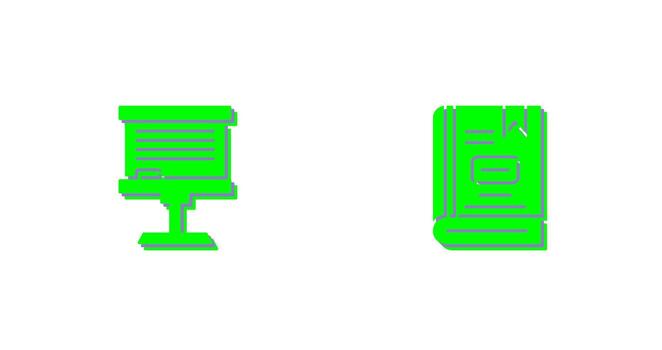 tablero y libro icono vector