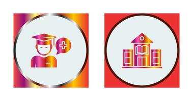 Medicine Faculty and Library Building Icon vector