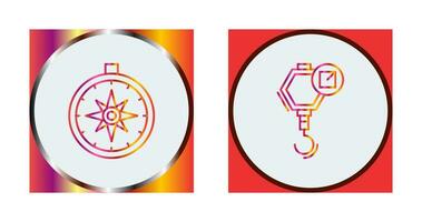 compass and hook Icon vector