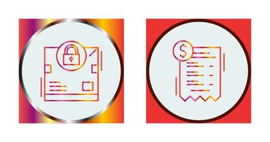 delivery and bill Icon vector