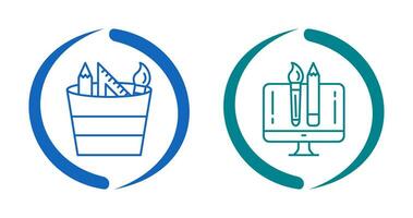 graphic tools and creative design Icon vector