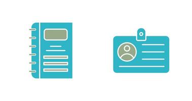 Notebook and CardSnack and Money Icon vector