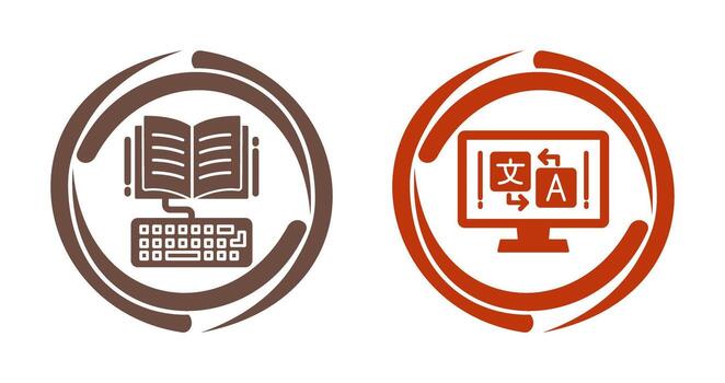 estudiar y idioma icono vector