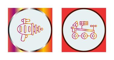 laser gun mars rover Icon vector