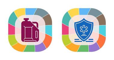 Jerrycan and Medical Symbol Icon vector