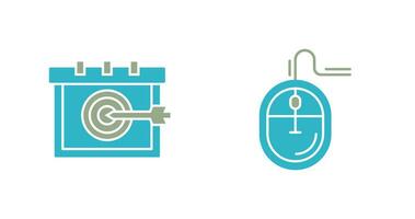 Target and Mouse Icon vector