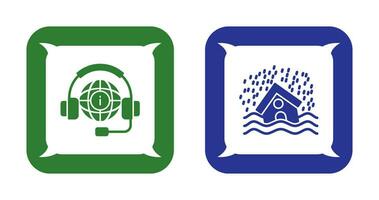 Call Center and Disaster Icon vector