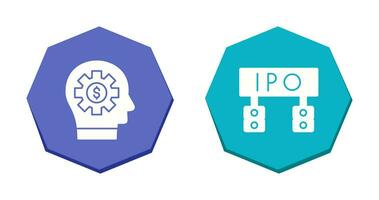 Thinking and Ipo Icon vector