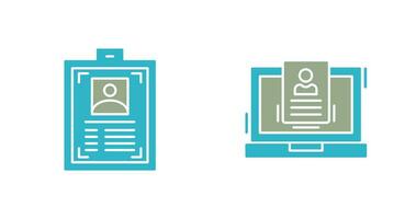 User and ID Card Icon vector