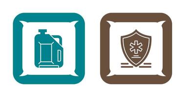 Jerrycan and Medical Symbol Icon vector