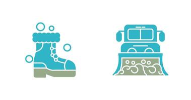 Snowshoes and Truck Icon vector