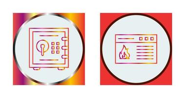 Fire and Safe Icon vector