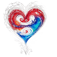 Liebe Illustration png Bild transparent Hintergrund ai generativ