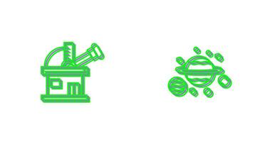 observatory and planets Icon vector