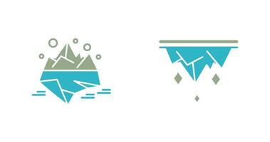 iceberg y carámbano icono vector