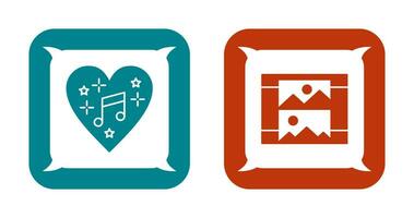Music and Gallery Icon vector