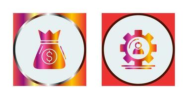 Money Bag and Management Icon vector