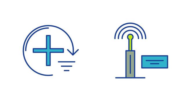 Add and Signal Icon vector