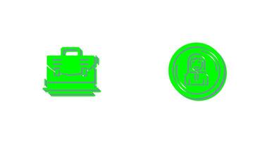 Briefcase and User Icon vector