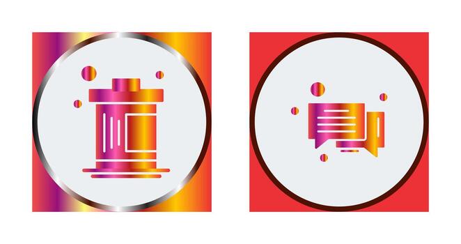 Eliminar y mensaje burbuja icono vector