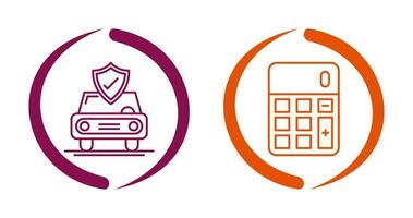 Car and Calculator Icon vector