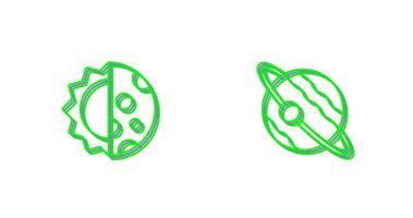 day and night and planet Icon vector