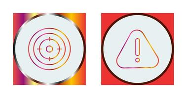 Target and Warning Icon vector