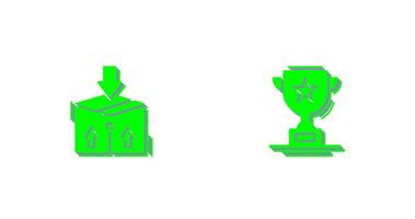 Package and Trophy Icon vector