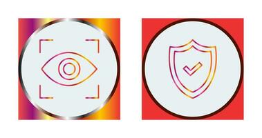 Eye Scan and security Icon vector