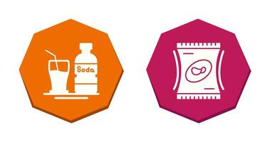 Soda and Snack Icon vector