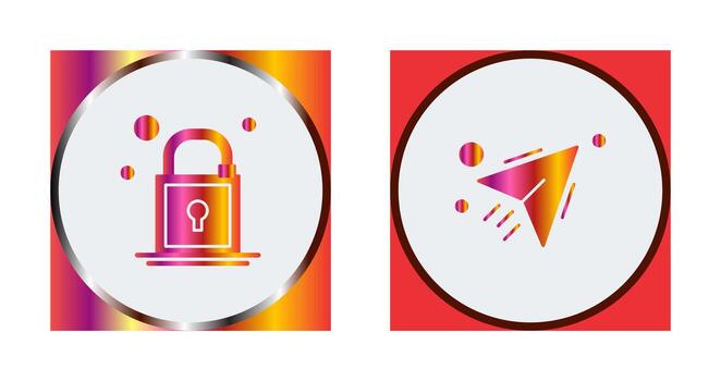 Lock and Send Icon vector