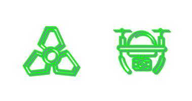 lander and camera drone Icon vector