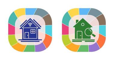 Search and Smart Home Icon vector