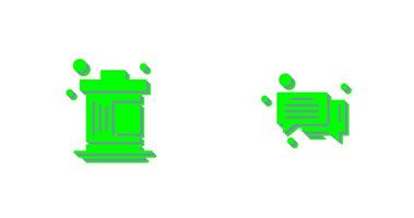 Delete and Message Bubble Icon vector