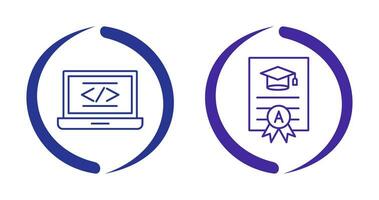 Coding and Report Card Icon vector