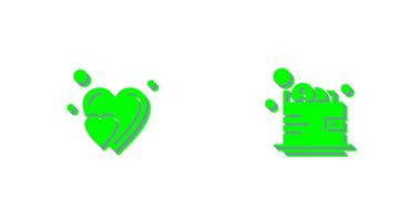 Heart and Wallet Icon vector