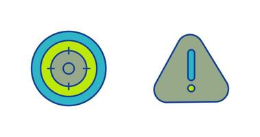 Target and Warning Icon vector