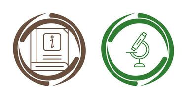 Information and Microscope Icon vector