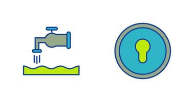 Water House and Key Hole Icon vector