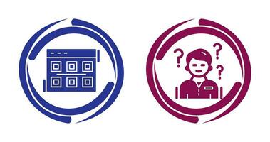 Layout and Confuse Icon vector
