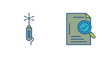 Laser Pen and Check Icon vector