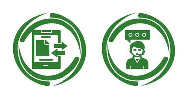 Data Transfer and Client Service Icon vector