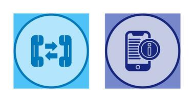 phone call and smartphone Icon vector