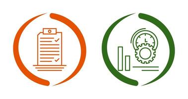 Check List and Performance Icon vector