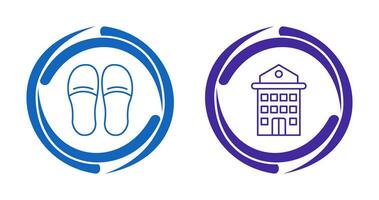 Slippers and Hotel Icon vector