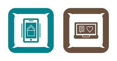 Smart Phone and Chat and Laptop Icon vector